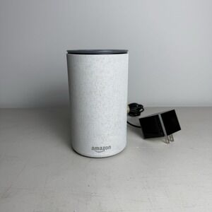 Amazon Echo (2nd Generation) Smart Assistant W/ Power Cord Heather Grey Fabric